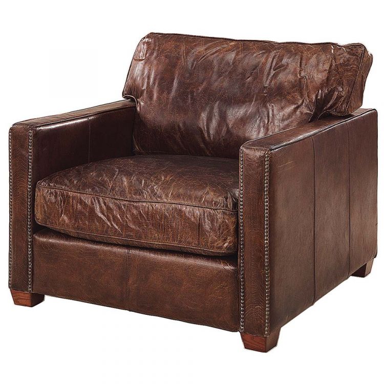 artwood, fåtölj viscount leather vintage cigar
