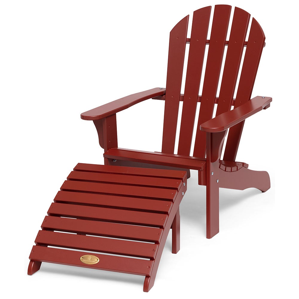 Tennessee däckstol inkl. fotpall oxidröd furu 