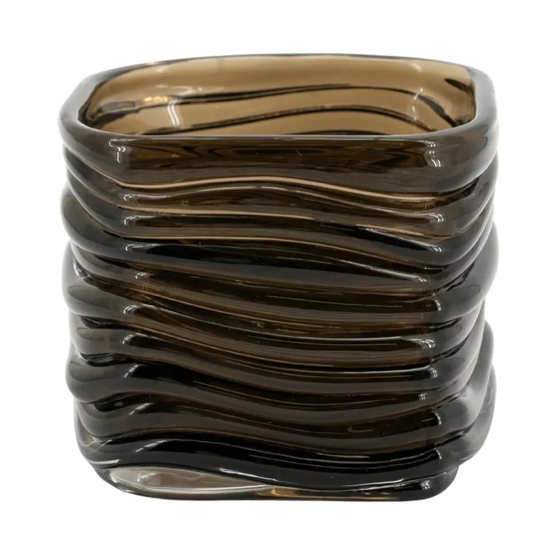 Rizo large 12x12x10 cm Glas Brun