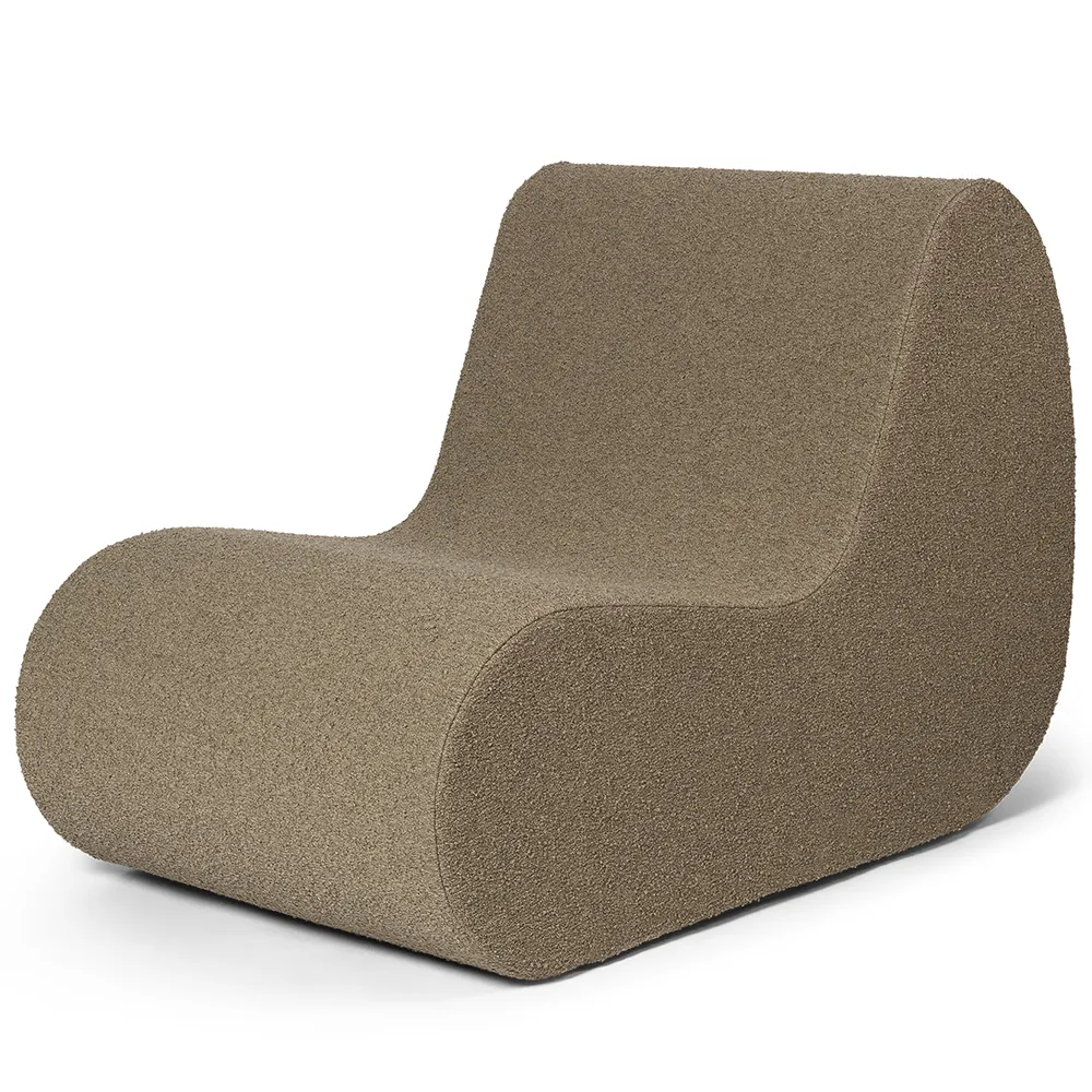 Produktfoto för Ferm Living - Rouli Center Module Pure Bouclé  - Trädgårdsstol - Sand - W67 x D108 x H76 cm