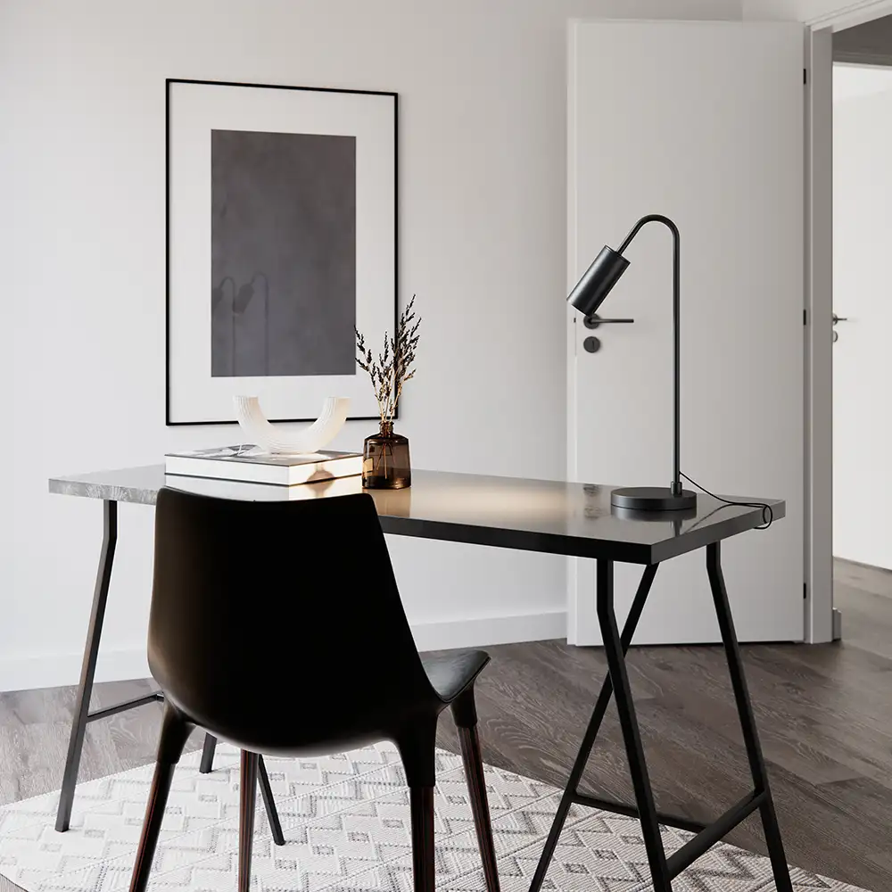 Curve Bordslampa Matt svart