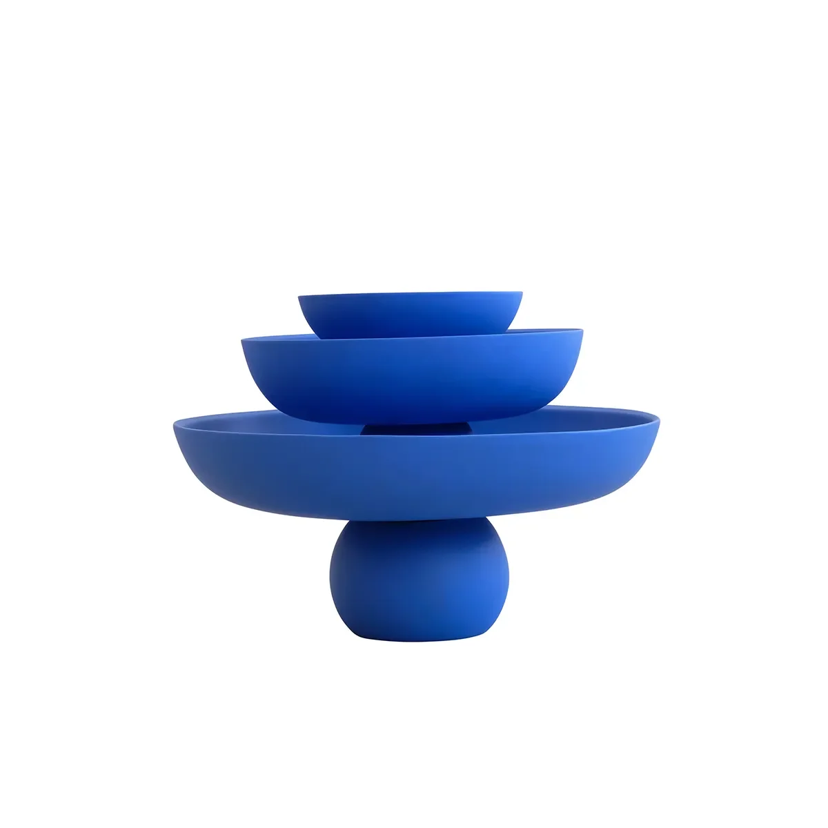 Handmålad dekorationsskål Baburu Medio Marrakech Blue Ø 30 cm