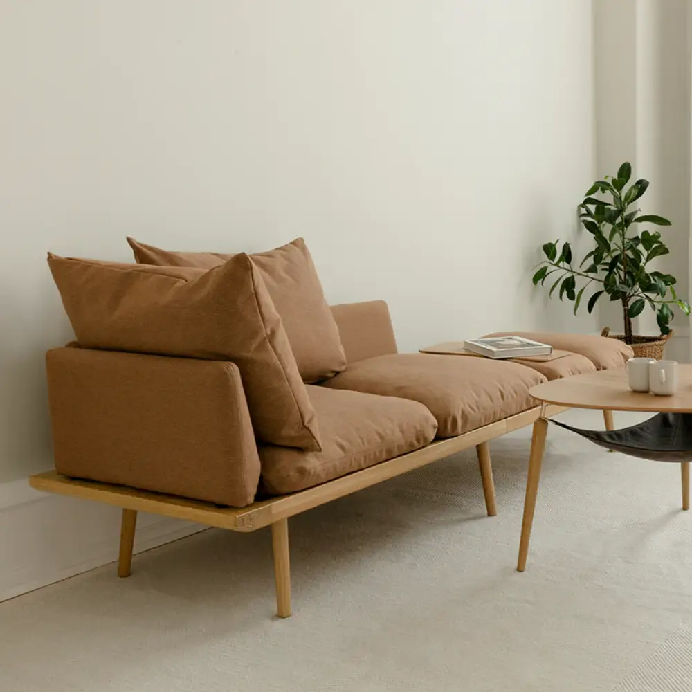 Lounge Around 3-sits soffa Oak/Sugar Brown