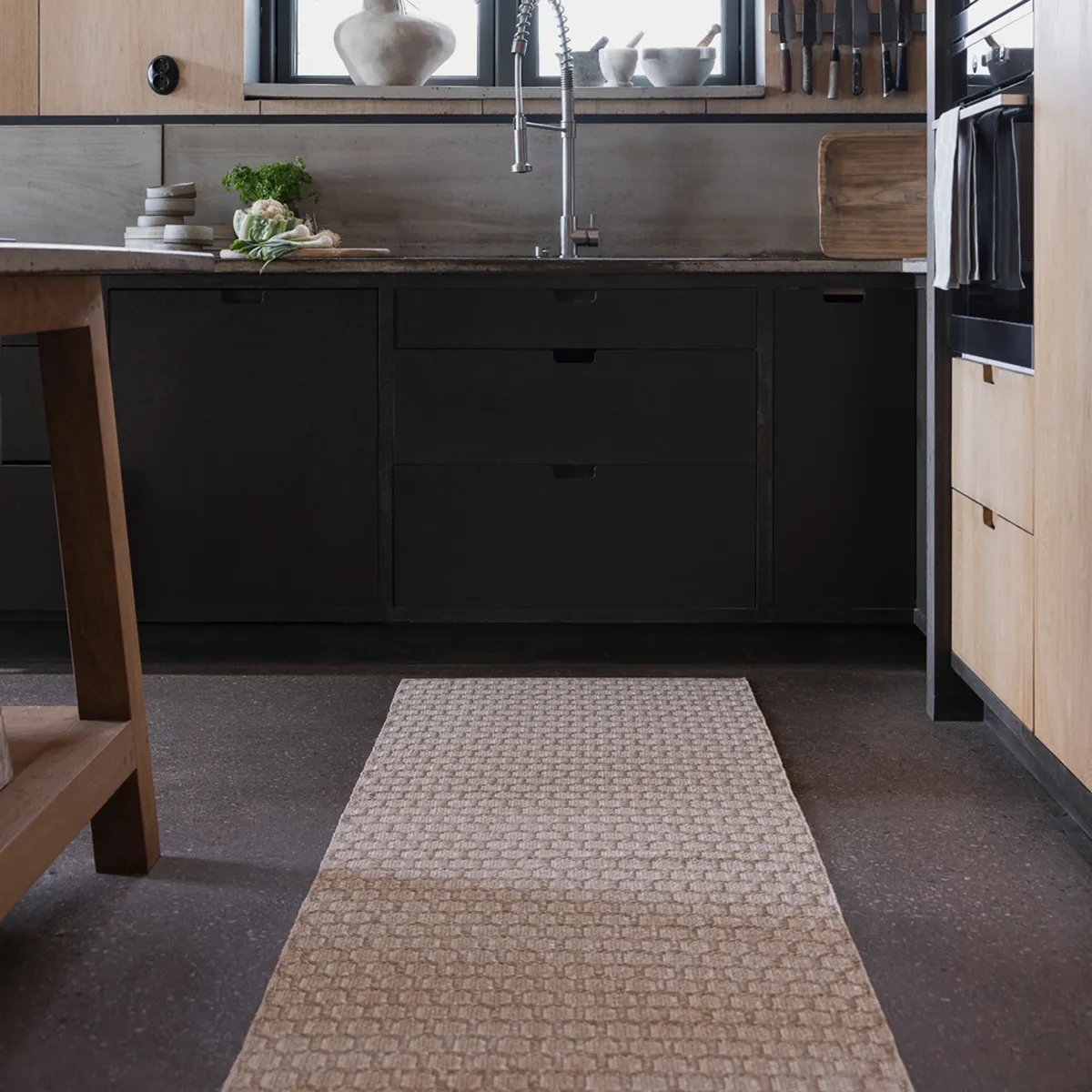 Vändbar Plastmatta MIMI Beige/Vanilla 70x300 cm