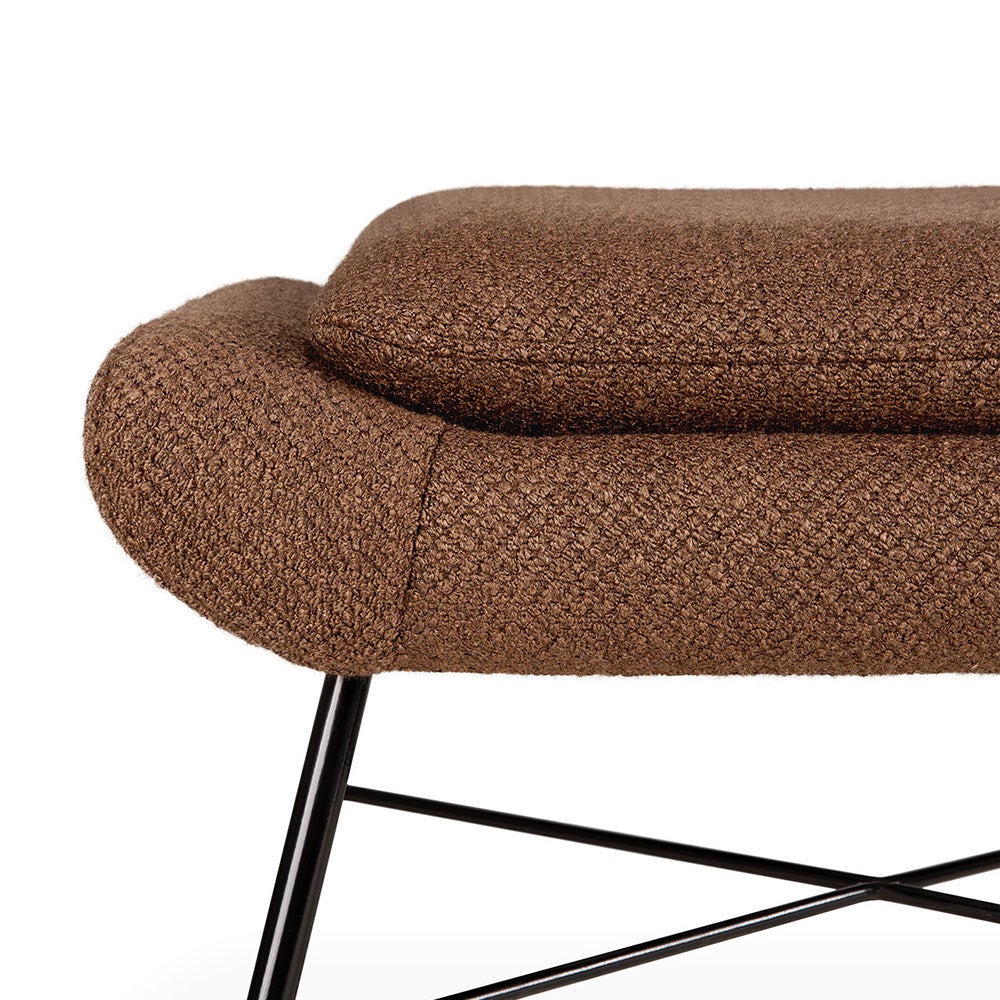 Barrow Fotpall - Copper fabric 