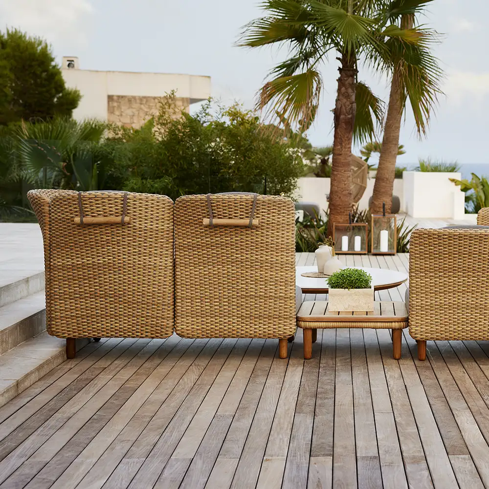 Arch hörnsoffa m/låga+höga ryggstöd