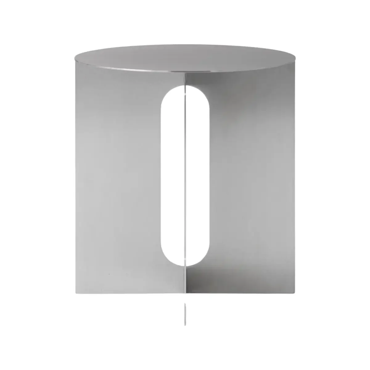 Androgyne Sidobord/underrede borstad stål - Ø40 cm