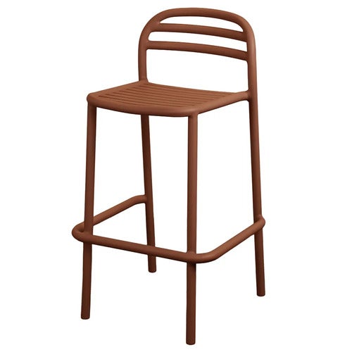 Bliss barstol, stapelbar Desert red, aluminium