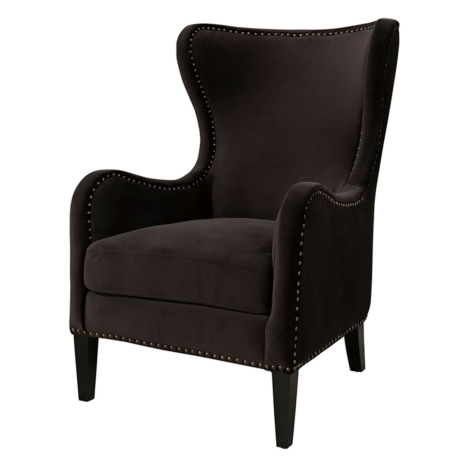 Mischa fåtölj velvet dark brown