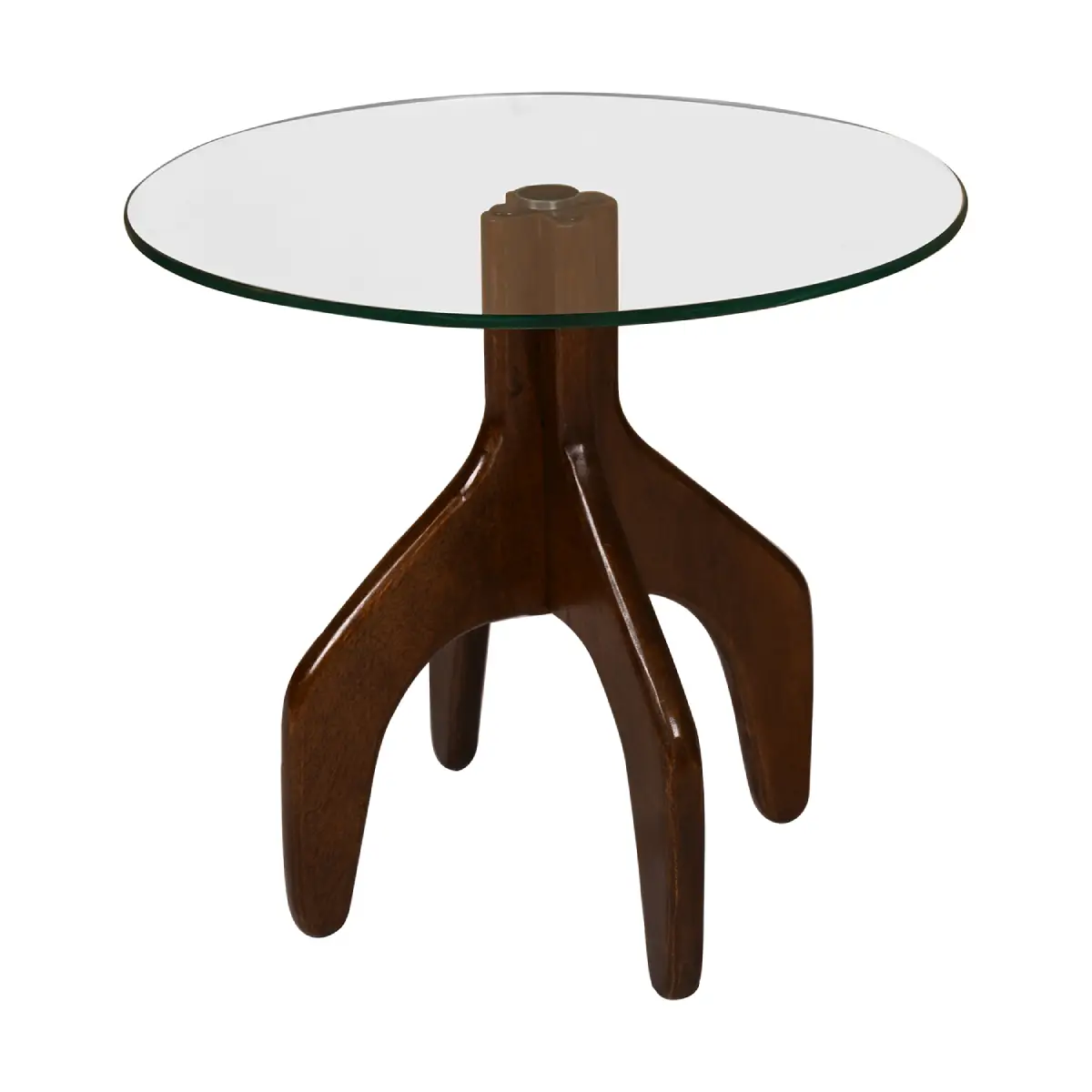 Affari of Sweden, GIBSON Soffbord Brunt/Klarglas Ø50xL50xW50xH45 cm