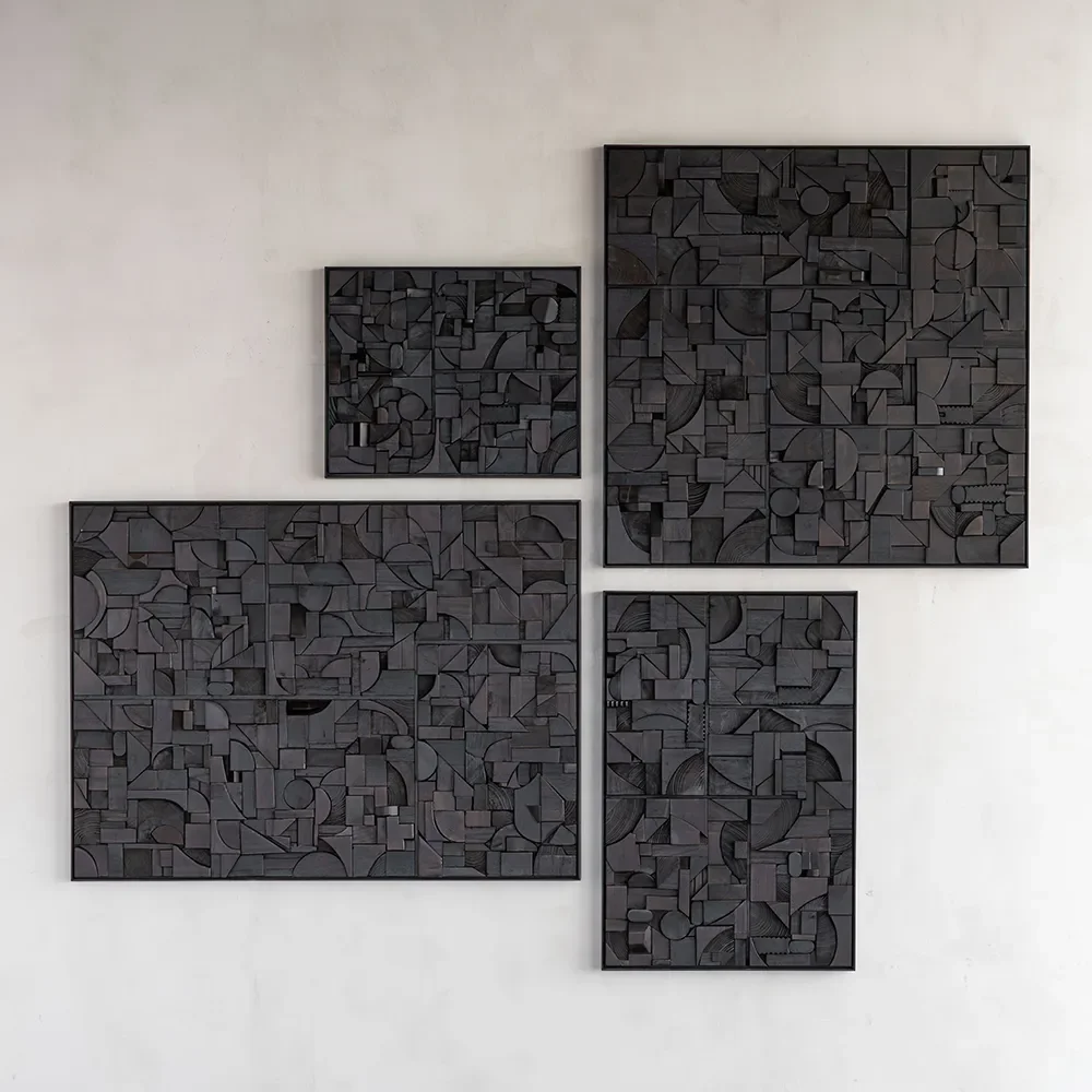 Bricks Väggdekor 60x50 cm Brun