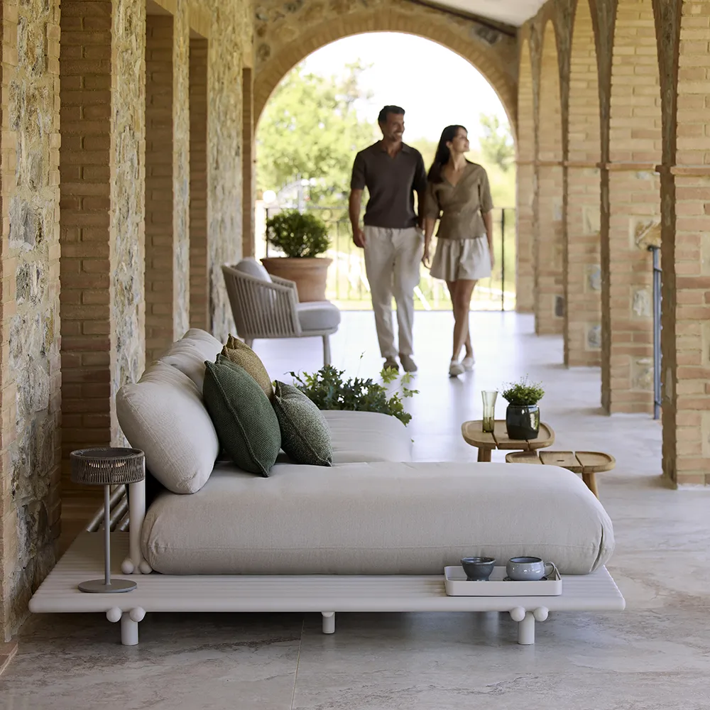 Sticks divansoffa Alu/sand