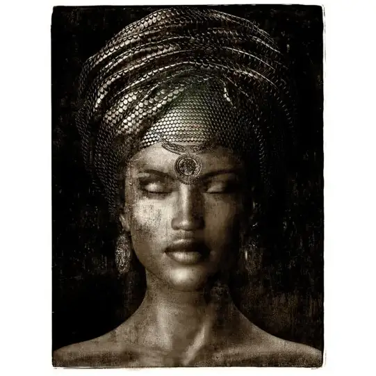 Väggdekor Glamour girl sepia 120x180 cm