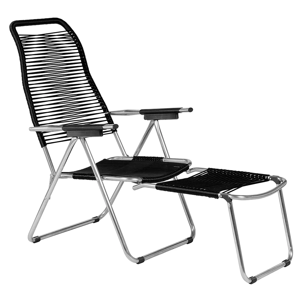 fiam, spaghetti solstol svart aluminium