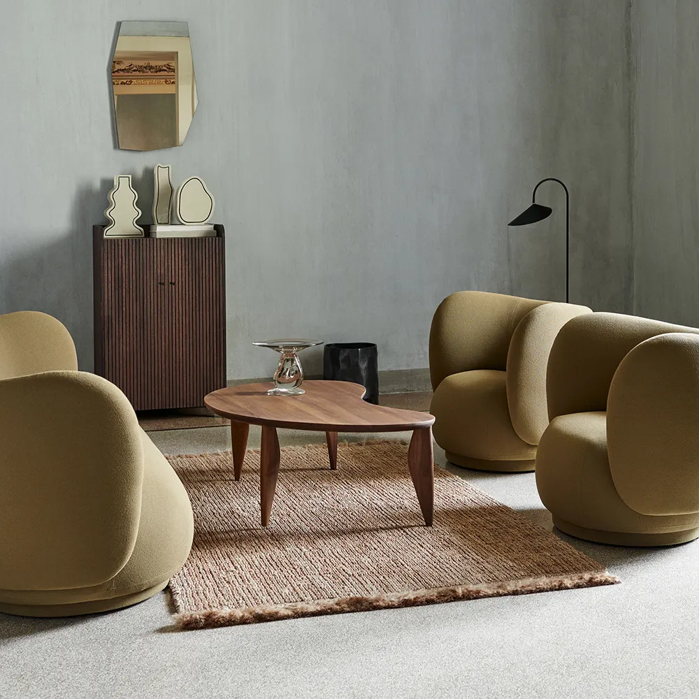 Alternativ bild 1 för Ferm Living - Feve Coffee Table - Soffbord - Walnut - W117 x D60 x H41,5 cm