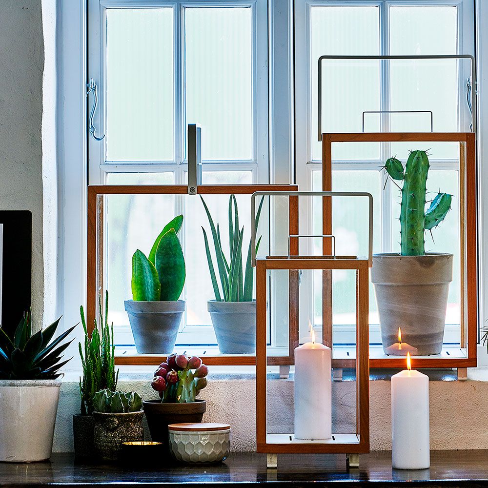 Lighthouse ljuslykta stor Lava Grey