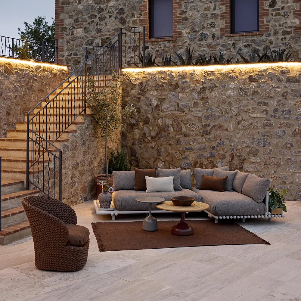 Sticks divansoffa Alu/sand