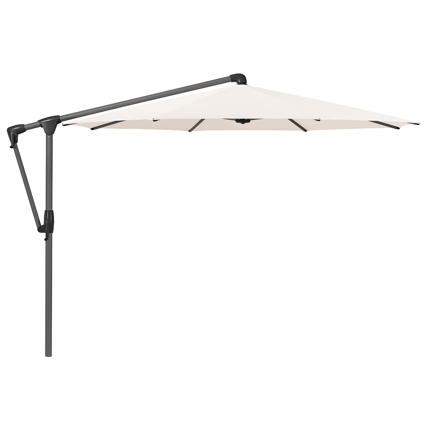 Sunwing Casa frihängande parasoll 330 cm kat.4 antracite alu / 453 vanilla