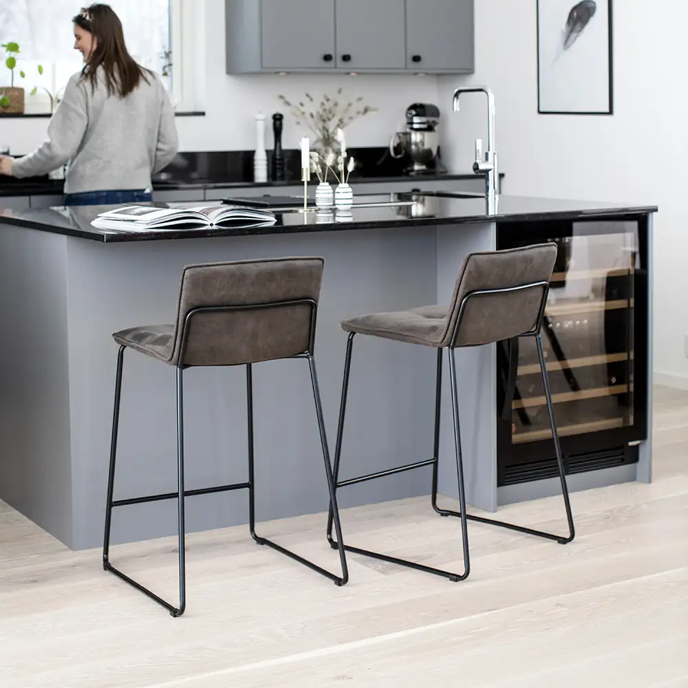 Elvis Barstol brun 2-pack