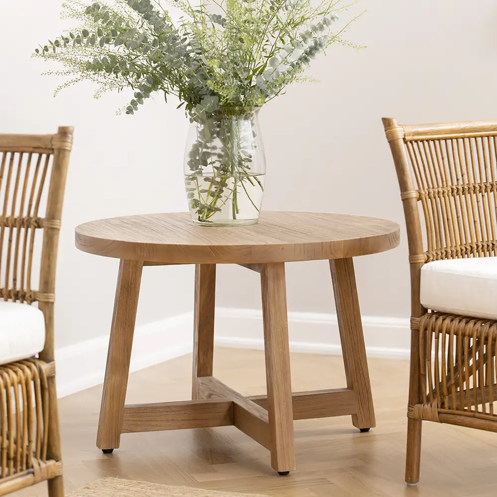 Aksel soffbord Ø75 cm teak