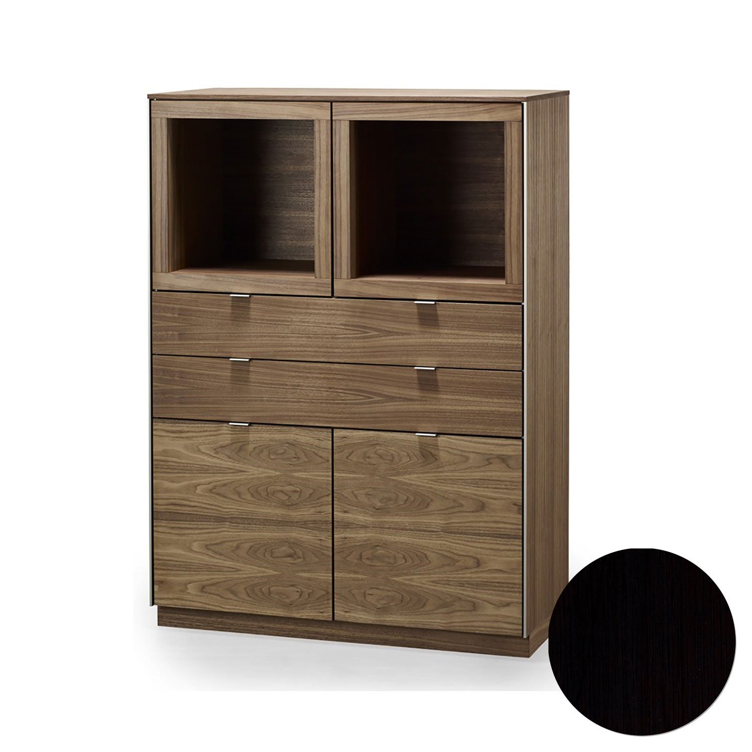 skovby, sm923 vitrinskåp svart ek lack 98x44x136cm