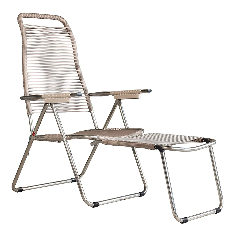 Fiam Spaghetti footrest taupe matt aluminium