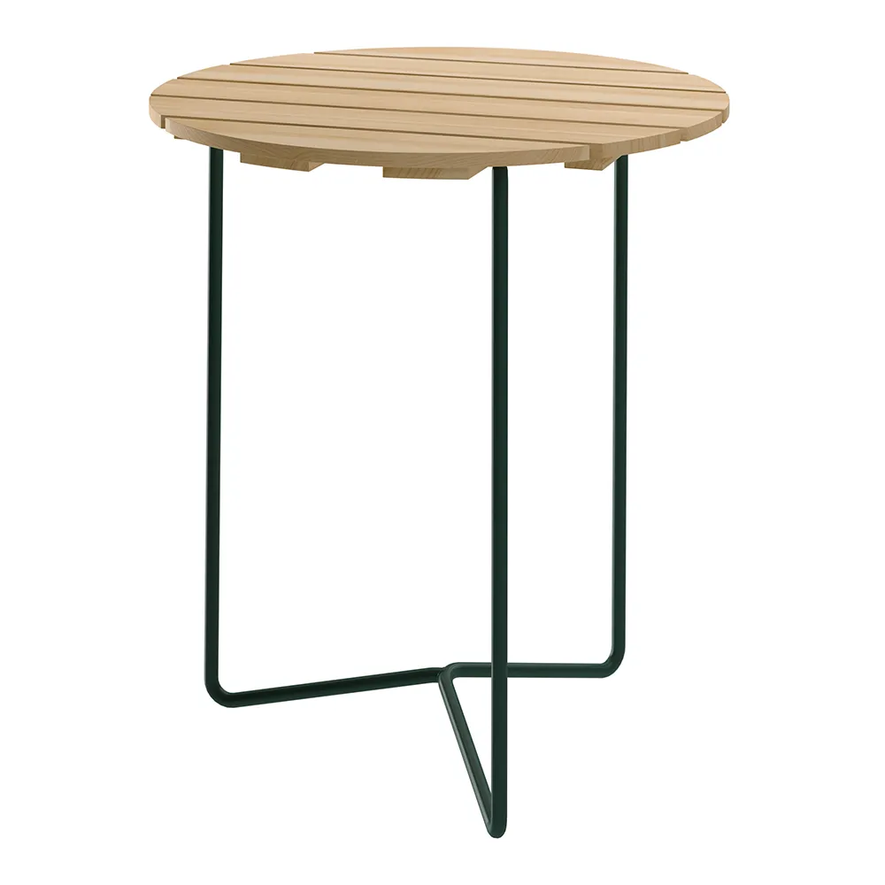 grythyttan stålmöbler, bord 6b 60 cm oljad furu / grön
