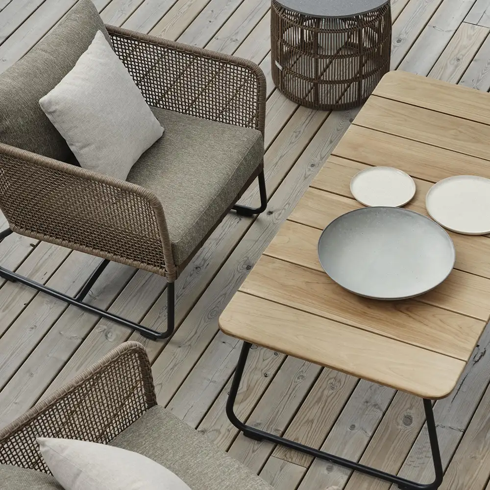 Nolli soffbord 70x140 cm svart/teak 