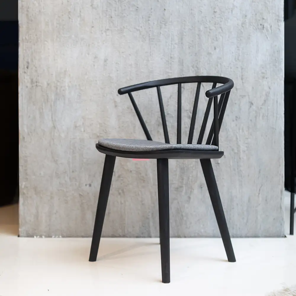 Edda Matstol svart 2-pack