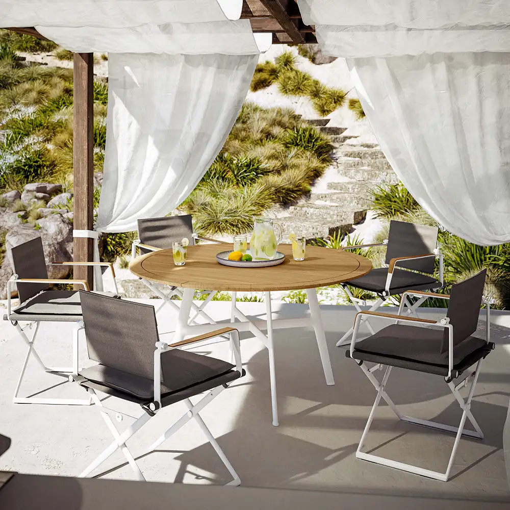 Seax karmstol Svart/Teak/Taupe