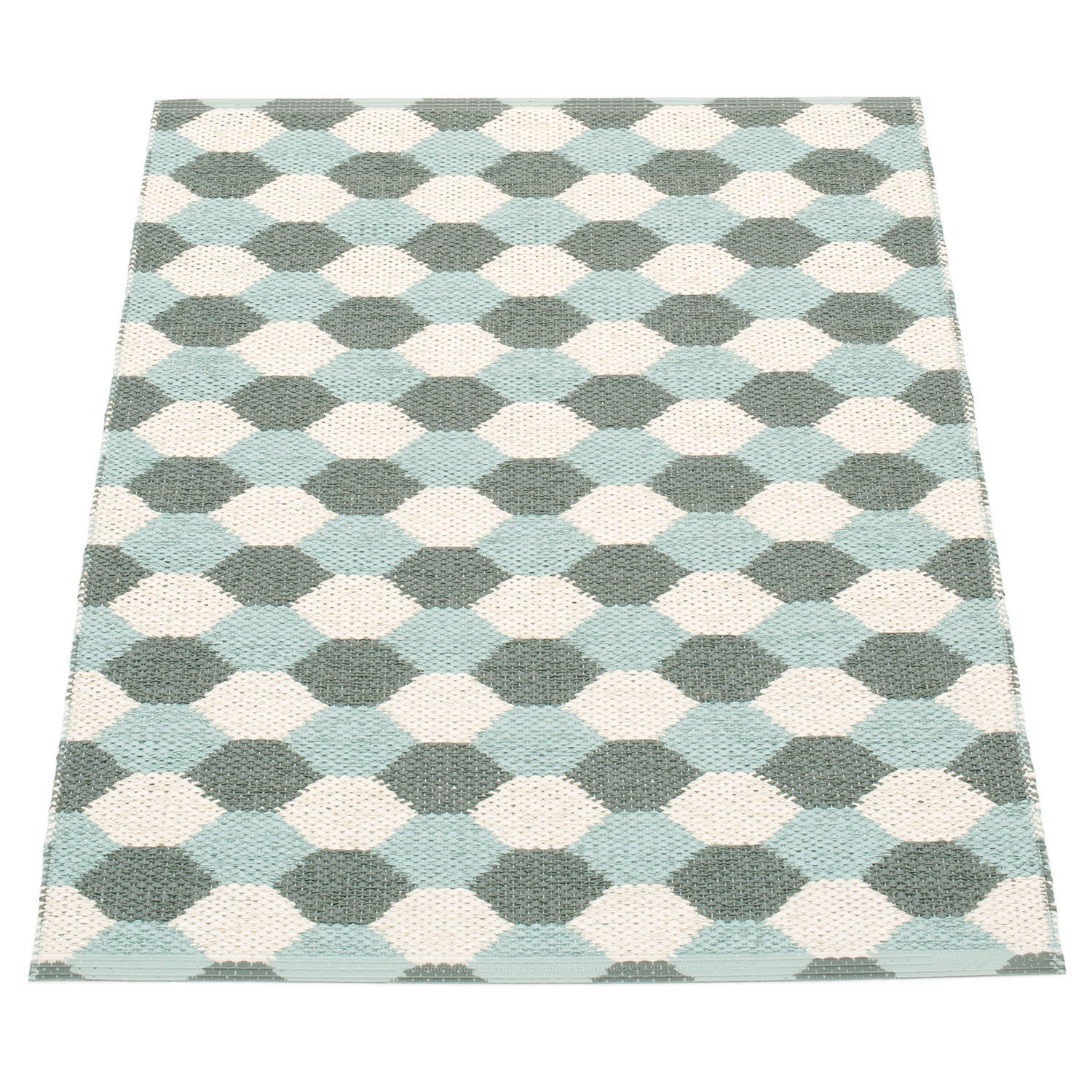 pappelina, dana matta 70x100 cm army / pale turquoise / vanilla