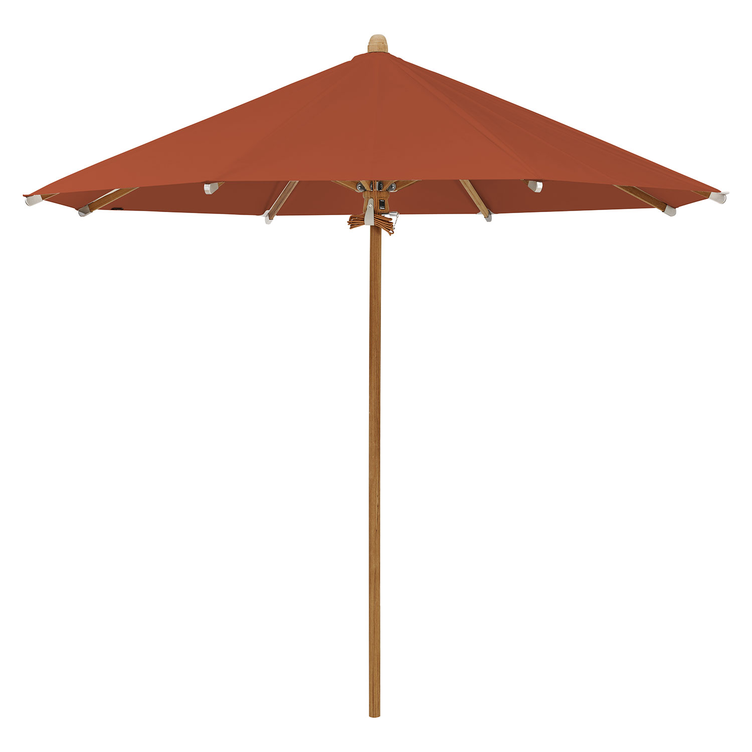 Teakwood parasoll 350 cm kat.5 513 fire red
