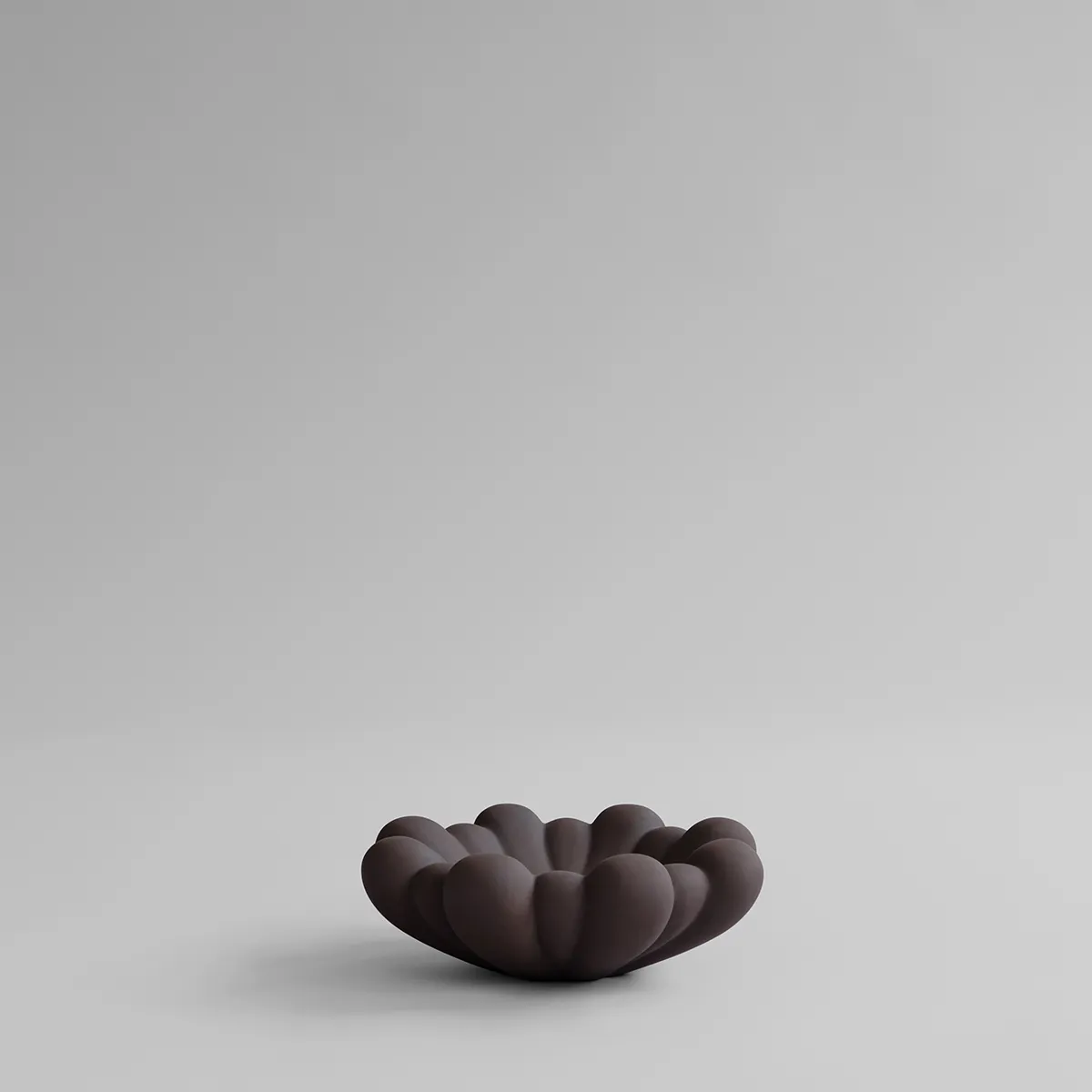 Handgjord Dekorationsskål Bloom Chocolate Brown Ø 28,5 cm