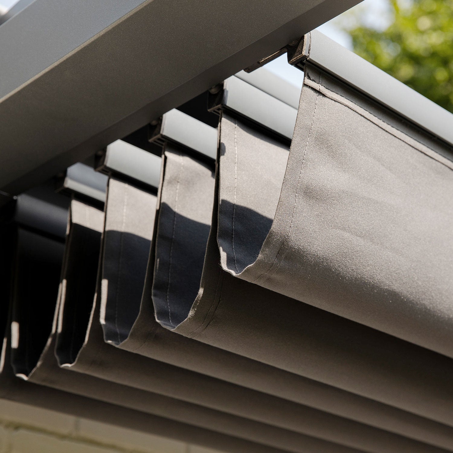 Prosail solsegel harmonica vattentätt 297x297cm grå 