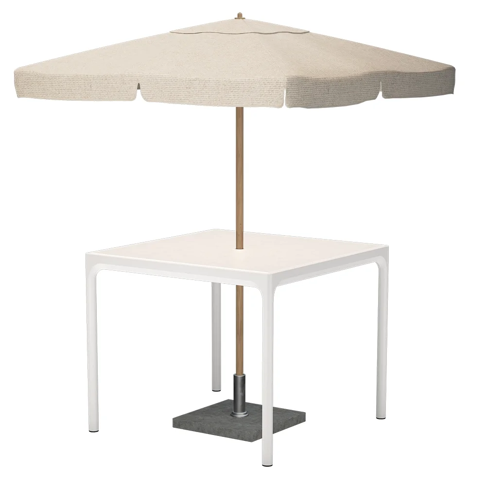 FOUR aluminiumbord 90x90 cm vit