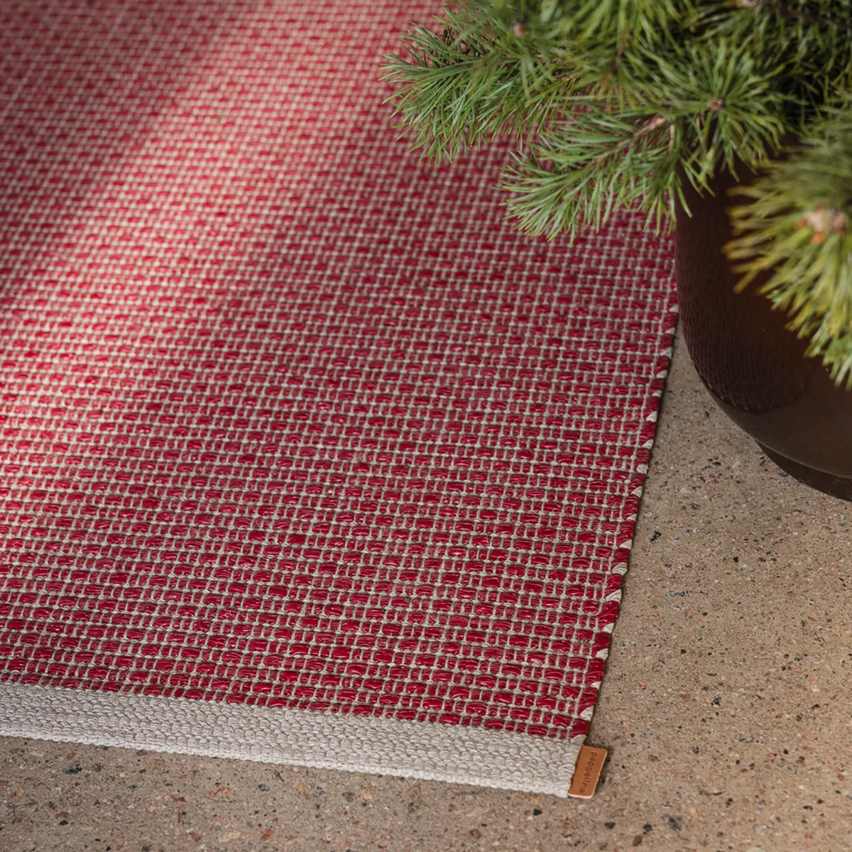 Tvättbar Plastmatta NILS Dark Red 70x120 cm