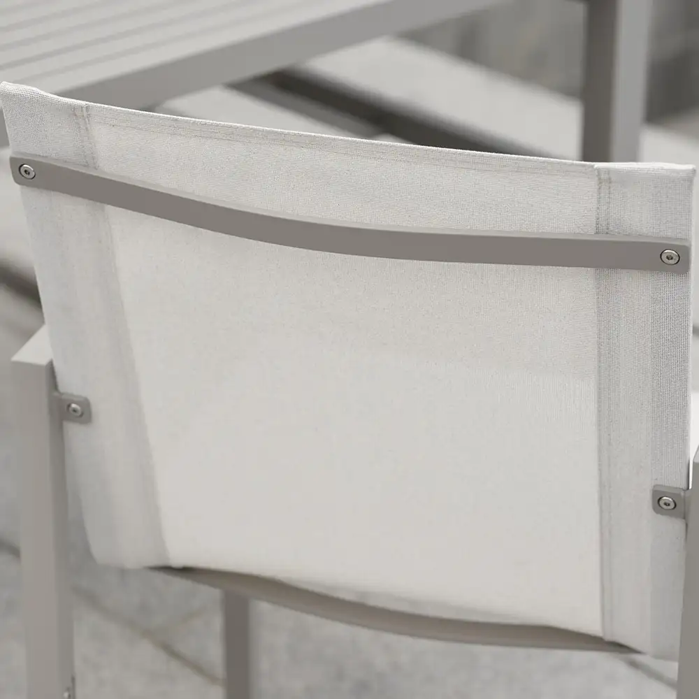 Vevi karmstol  khaki/vit