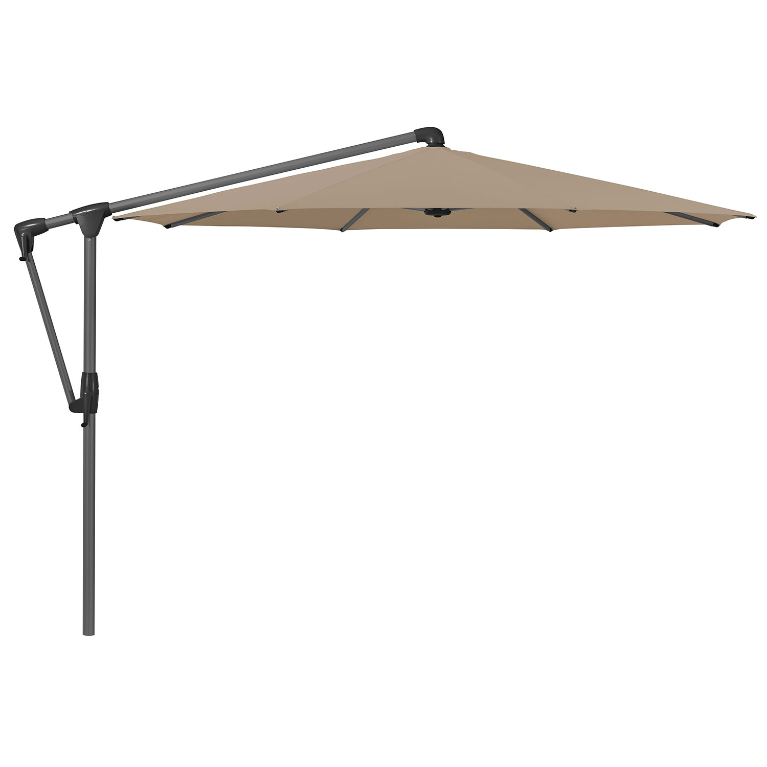 Sunwing Casa frihängande parasoll 330 cm kat.5 antracite alu / 650 camel