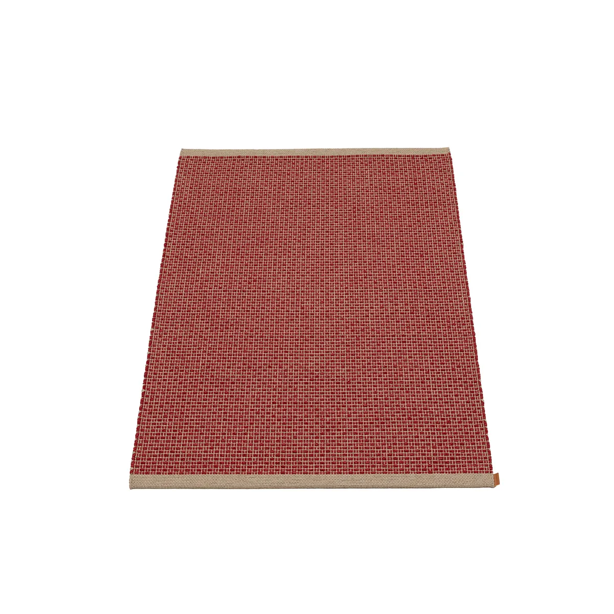 Pappelina, Tvättbar Plastmatta NILS Dark Red 70x120 cm
