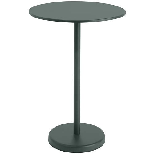 Linear Steel Barbord Ø70 cm Dark Green 