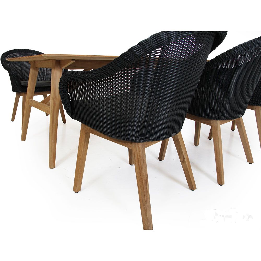 Beverly karmstol svart/grå 