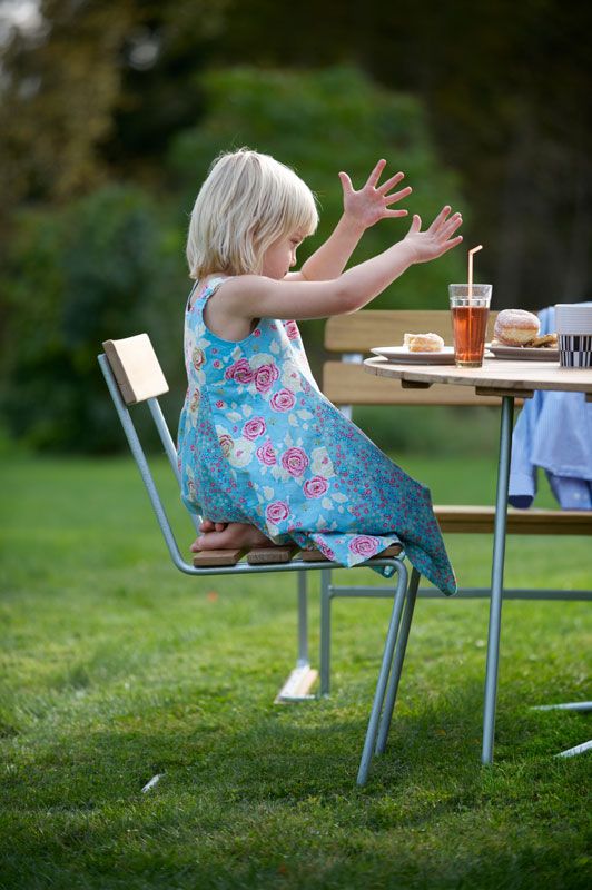 Stol 1 Obehandlad Teak / Varmförzinkat Stativ