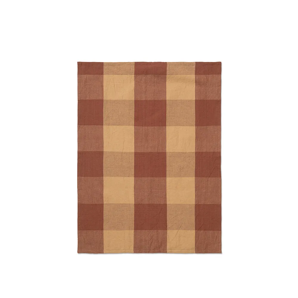Produktfoto för Ferm Living - Hale Tea Towel - Kökshandduk - Peach/Spice Red - W50 x H70 cm