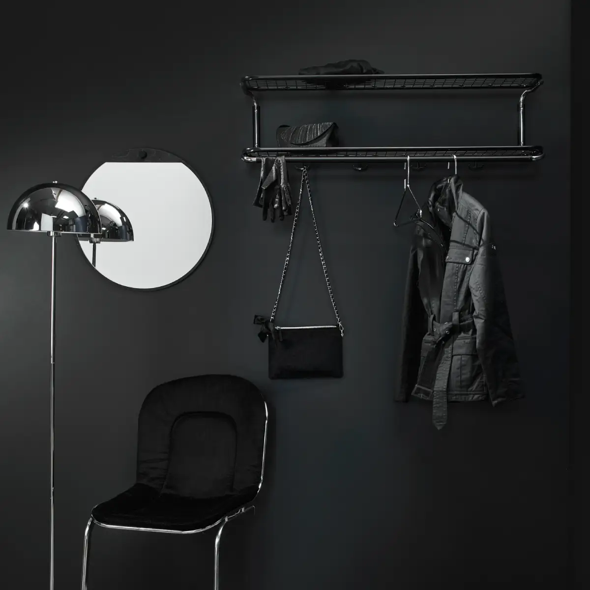Classic hatthylla 110 cm Svart Svart