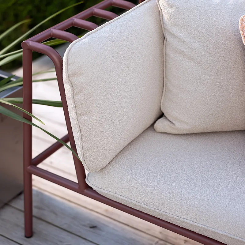 Collier fåtölj  Zin red / Teddy beige