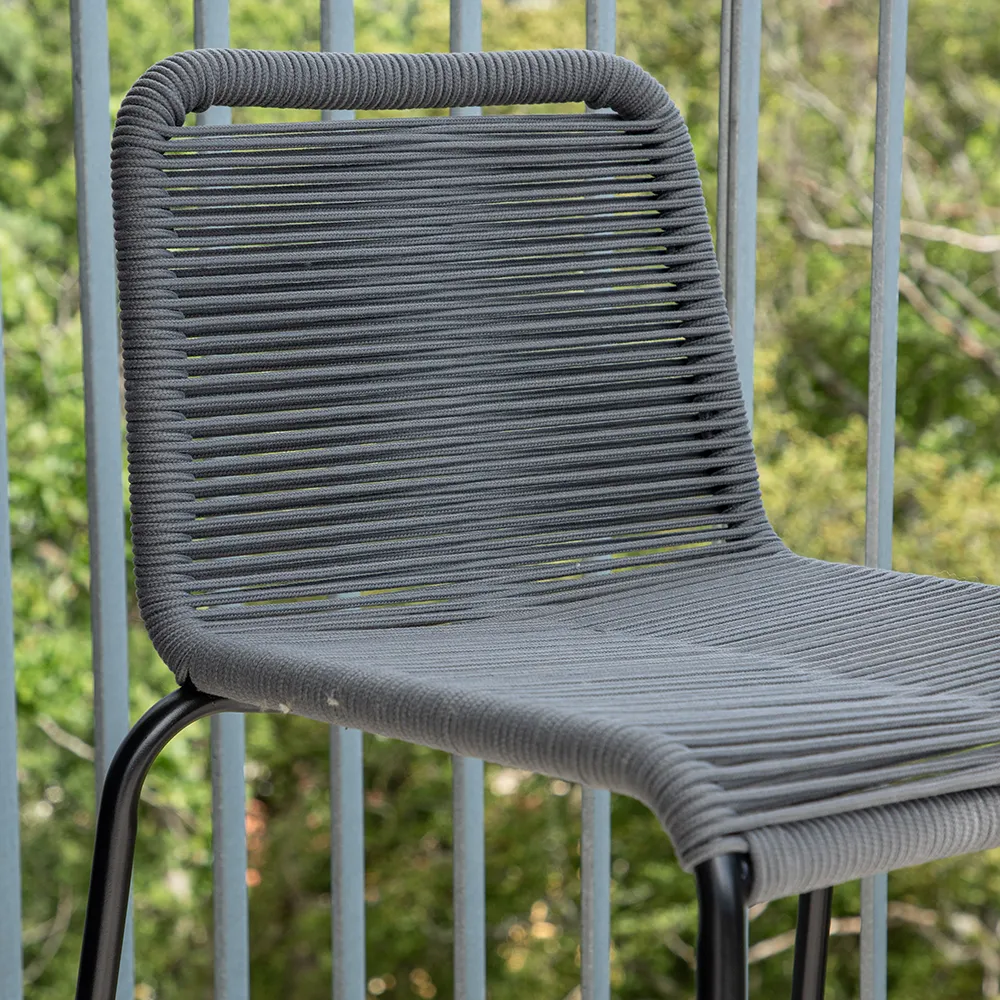 Lindos Barstol mörkgrå 2-pack