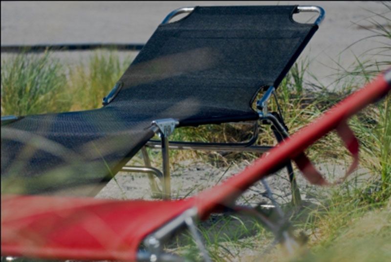 Amigo solsäng orange aluminium/textilene 