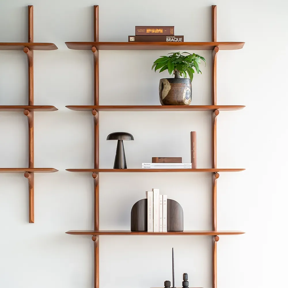 PI Vägghylla Mahogany 5 hyllplan