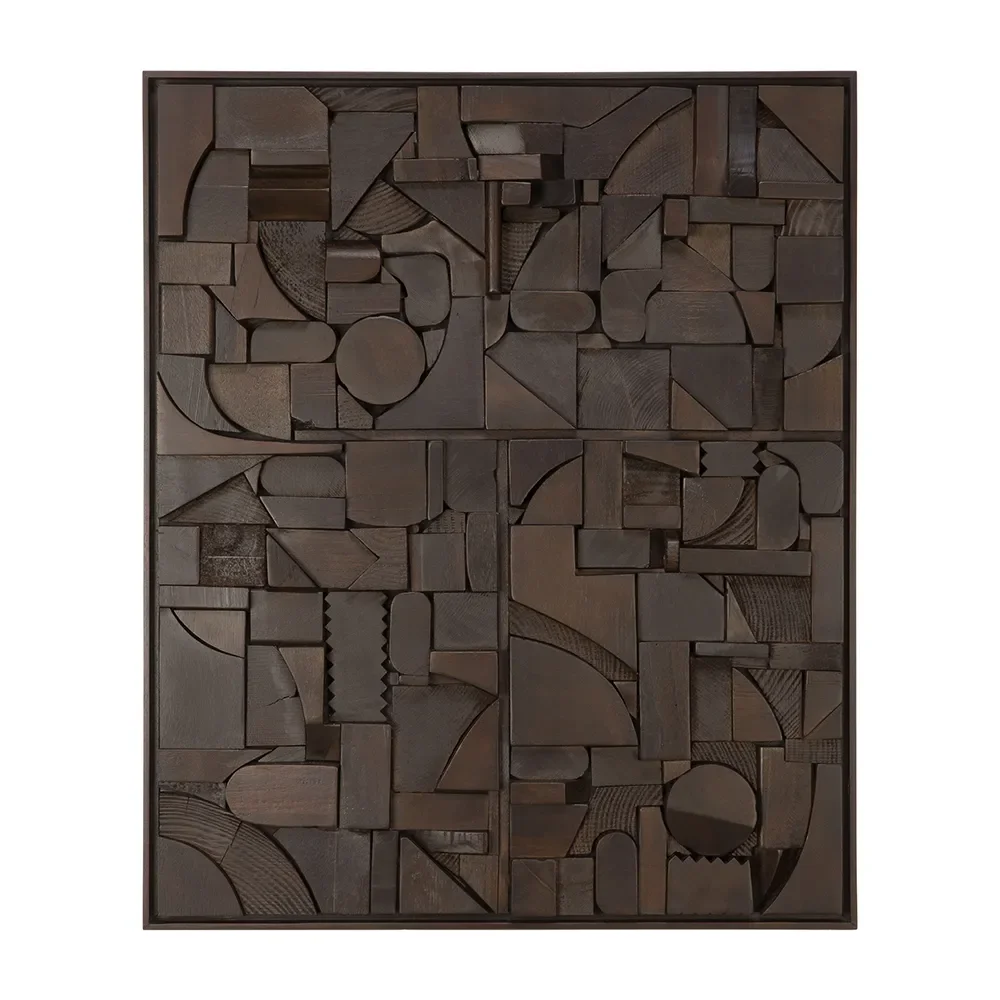 Ethnicraft, Bricks Väggdekor 60x50 cm Brun