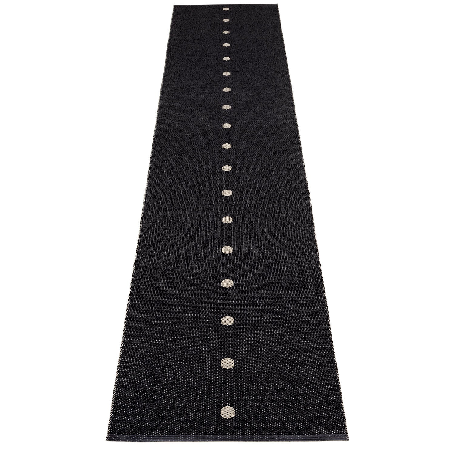 Pappelina, Peg matta 70x360 cm black / linen